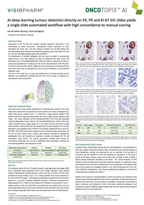 AI Deep Learning Tumour Detection Directly on ER, PR and Ki-67 IHC Slides Yields a Single Slide Automated Workflow with High Concordance to Manual Scoring
