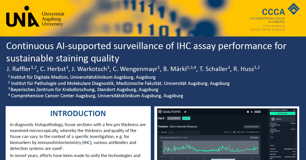 Continuous AI-supported surveillance of IHC assay performance for ...